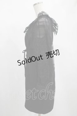 画像2: EAT ME / オーガンジーチェックドッキングワンピース S ブラック H-25-02-19-040-LO-OP-NS-ZH