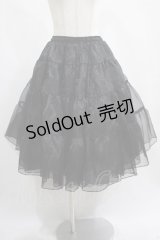 axes femme kawaii / ミディオーガンジーパニエ M ブラック H-25-02-19-043-AX-SK-NS-ZH