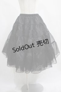 axes femme kawaii / ミディオーガンジーパニエ M ブラック H-25-02-19-043-AX-SK-NS-ZH