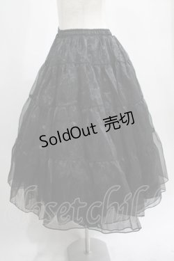 画像2: axes femme kawaii / ミディオーガンジーパニエ M ブラック H-25-02-19-043-AX-SK-NS-ZH