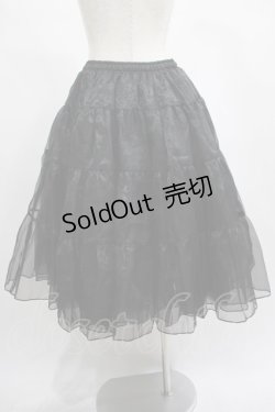 画像3: axes femme kawaii / ミディオーガンジーパニエ M ブラック H-25-02-19-043-AX-SK-NS-ZH