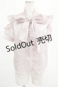 Ank Rouge / 肩あきフリルリボンタイブラウス M ピンク H-25-02-19-048-CA-BL-NS-ZH