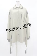 IRO+IRO / 和室嗜む、畳デザイン和袖シャツ。 M グリーン H-25-02-19-1048-LO-BL-NS-ZH