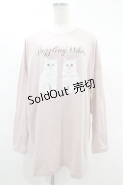 画像1: Ank Rouge / ねこちゃんプリントプルオーバー M ピンク H-25-02-19-1051-CA-TO-NS-ZH