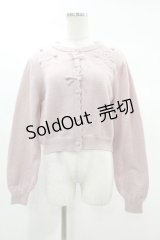 m petit by misako / バラ刺繍ニットカーディガン M ピンク H-25-02-19-1055-LO-TO-NS-ZH
