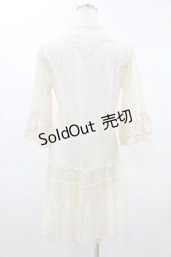 画像2: axes femme / レースヨーク7部袖カーディガン M アイボリー H-25-02-19-1058-AX-TO-NS-ZH
