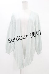 axes femme / バックシャンニットロングカーディガン M ミント H-25-02-19-1060-AX-TO-NS-ZH