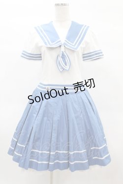 画像1: metamorphose / セーラータックワンピース Free サックス H-25-02-19-1025-ME-OP-NS-ZH
