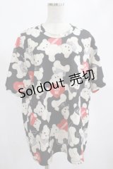 Honey Cinnamon / シナモン総柄Tシャツ Free ブラック H-25-02-19-056-LO-TS-NS-ZH