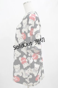 画像2: Honey Cinnamon / シナモン総柄Tシャツ Free ブラック H-25-02-19-056-LO-TS-NS-ZH