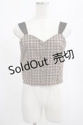 axes femme / HOUSEofTARTANコラボビスチェ M ブラウン H-25-02-19-057-AX-TO-NS-ZH