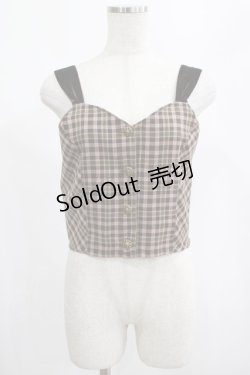 画像1: axes femme / HOUSEofTARTANコラボビスチェ M ブラウン H-25-02-19-057-AX-TO-NS-ZH