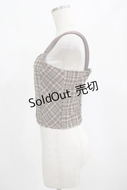 画像2: axes femme / HOUSEofTARTANコラボビスチェ M ブラウン H-25-02-19-057-AX-TO-NS-ZH