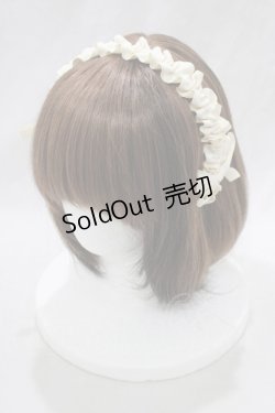画像1: m petit by misako / AMギャザーカチューシャ  オフ H-25-02-19-075-LO-AC-NS-ZH