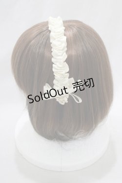 画像2: m petit by misako / AMギャザーカチューシャ  オフ H-25-02-19-075-LO-AC-NS-ZH