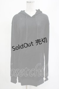 KILL STAR / Webmare Longline Hoodie XS 黒 H-25-02-19-2041-SL-TO-KB-ZI