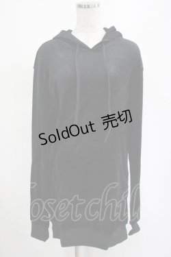 画像1: KILL STAR / Webmare Longline Hoodie XS 黒 H-25-02-19-2041-SL-TO-KB-ZI