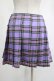 画像2: DARK IN LOVE / Punk purple checked splicing black pleated skirt XL パープル×ブラック H-25-02-19-2025-PU-SK-KB-ZI (2)