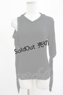 画像1: KILL STAR / Morwen Hooded Top XS 黒 H-25-02-19-2032-SL-TO-KB-ZH
