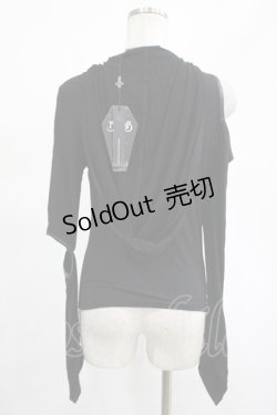 画像2: KILL STAR / Morwen Hooded Top XS 黒 H-25-02-19-2032-SL-TO-KB-ZH