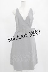 an another angelus / ベルト付きスカラップジャンスカ Free GRAY H-25-02-19-021-CA-OP-NS-ZH