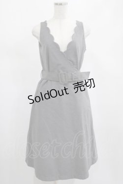 画像1: an another angelus / ベルト付きスカラップジャンスカ Free GRAY H-25-02-19-021-CA-OP-NS-ZH