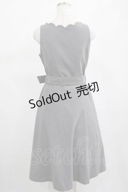 画像3: an another angelus / ベルト付きスカラップジャンスカ Free GRAY H-25-02-19-021-CA-OP-NS-ZH