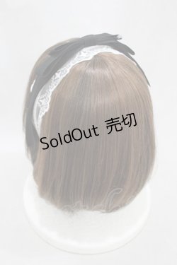 画像2: axes femme kawaii / レースリボンカチューシャ  オフ/ブラック H-25-02-20-1006-AX-AC-NS-ZH