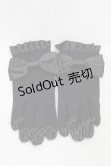 Maison de FLEUR / ビッグリボンフリルグローブ  ブラック H-25-02-20-1013-LO-ZA-NS-ZH
