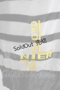 画像4: NieR Clothing / ロゴ刺繍ボーダーカットソー F 白×黒 H-25-02-21-037-PU-TO-KB-ZH