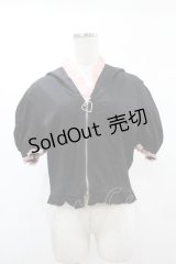DARK IN LOVE / Alternative fashion cat haunt zipper top XL ブラック H-25-02-21-1050-PU-TO-KB-ZI