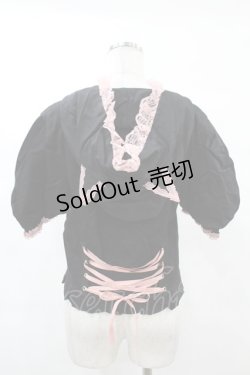 画像2: DARK IN LOVE / Alternative fashion cat haunt zipper top XL ブラック H-25-02-21-1050-PU-TO-KB-ZI
