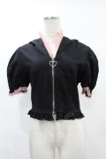DARK IN LOVE / Alternative fashion cat haunt zipper top L ブラック H-25-02-21-1051-PU-TO-KB-OS