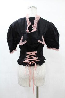 画像2: DARK IN LOVE / Alternative fashion cat haunt zipper top L ブラック H-25-02-21-1051-PU-TO-KB-OS