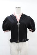 DARK IN LOVE / Alternative fashion cat haunt zipper top L ブラック H-25-02-21-1052-PU-TO-KB-ZH