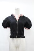 DARK IN LOVE / Alternative fashion cat haunt zipper top S ブラック H-25-02-21-1053-PU-TO-KB-ZH