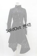DARK IN LOVE / Punk long jacket with oblique asymmetrical shape M ブラック H-25-02-21-1055-PU-JA-KB-ZT