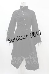 DARK IN LOVE / Punk long jacket with oblique asymmetrical shape S ブラック H-25-02-21-1057-PU-JA-KB-ZT