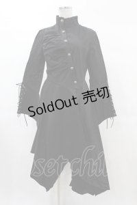 DARK IN LOVE / Punk long jacket with oblique asymmetrical shape S ブラック H-25-02-21-1057-PU-JA-KB-ZT