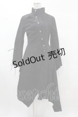DARK IN LOVE / Punk long jacket with oblique asymmetrical shape S ブラック H-25-02-21-1058-PU-JA-KB-ZH
