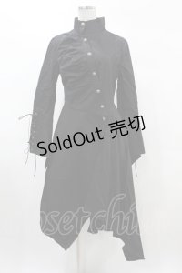 DARK IN LOVE / Punk long jacket with oblique asymmetrical shape S ブラック H-25-02-21-1058-PU-JA-KB-ZH