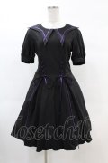 DARK IN LOVE / Magic girl purple line trims mini dress M ブラック H-25-02-21-1016-PU-OP-KB-ZH