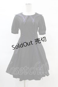 DARK IN LOVE / Magic girl purple line trims mini dress M ブラック H-25-02-21-1016-PU-OP-KB-OS