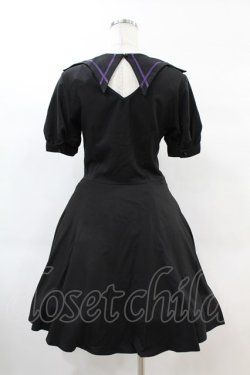 画像2: DARK IN LOVE / Magic girl purple line trims mini dress M ブラック H-25-02-21-1016-PU-OP-KB-ZH