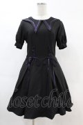 DARK IN LOVE / Magic girl purple line trims mini dress M ブラック H-25-02-21-1017-PU-OP-KB-ZH
