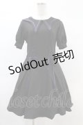 DARK IN LOVE / Magic girl purple line trims mini dress M ブラック H-25-02-21-1017-PU-OP-KB-ZI