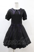 DARK IN LOVE / Magic girl purple line trims mini dress S ブラック H-25-02-21-1018-PU-OP-KB-ZH