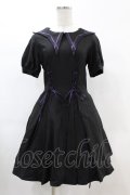 DARK IN LOVE / Magic girl purple line trims mini dress S ブラック H-25-02-21-1019-PU-OP-KB-ZI