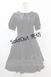 DARK IN LOVE / Magic girl purple line trims mini dress S ブラック H-25-02-21-1019-PU-OP-KB-ZI