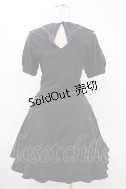 画像2: DARK IN LOVE / Magic girl purple line trims mini dress S ブラック H-25-02-21-1019-PU-OP-KB-ZI
